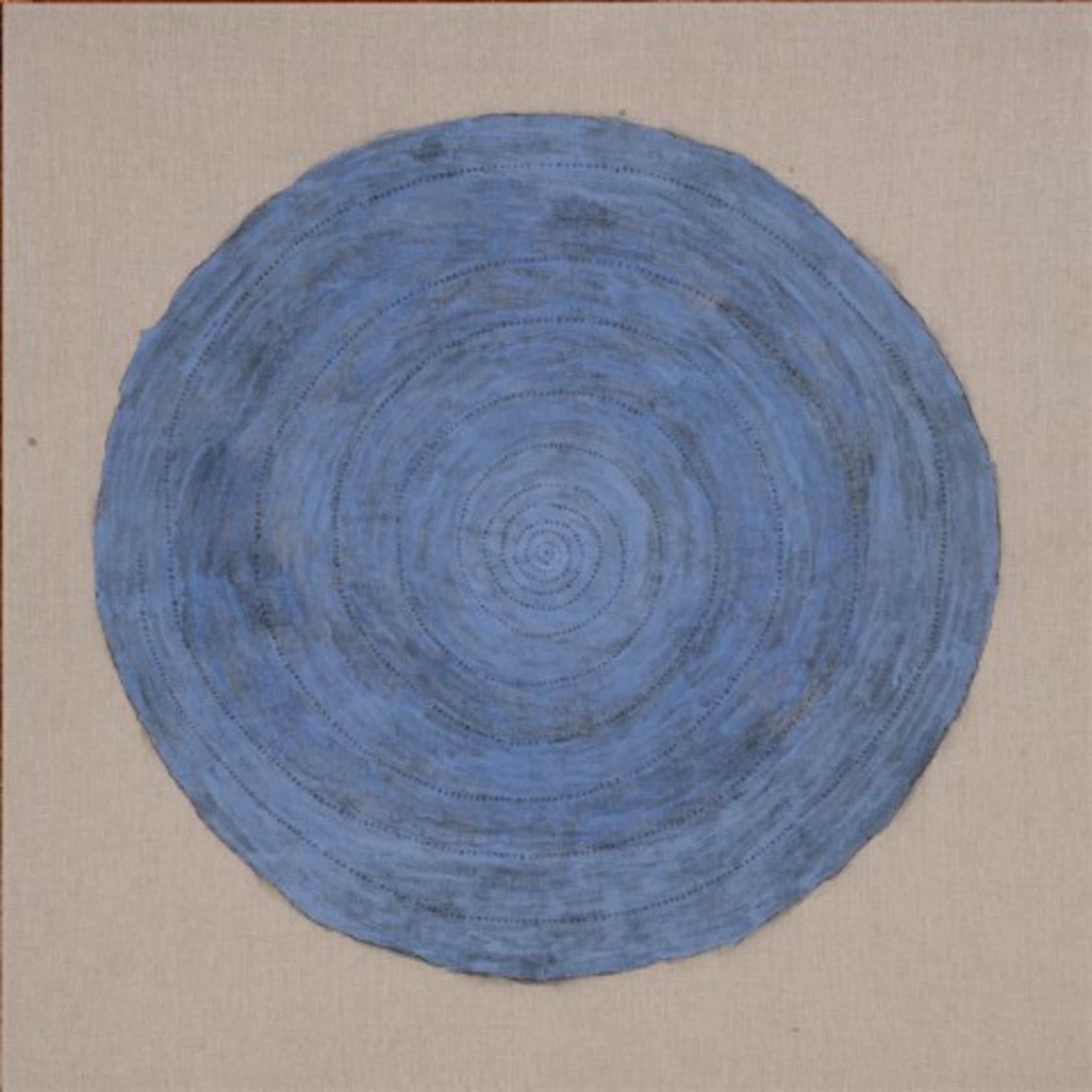 蔡佳葳｜一身復現刹塵身｜2025｜青金石．水彩．墨．麻布｜195 x 195 cm｜© Charwei Tsai 